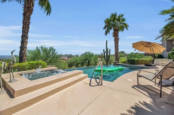 Outdoor pool, a heated pool