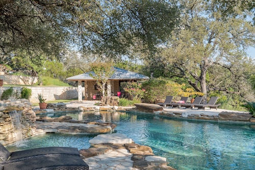 10,000 Sq.Ft Lux Estate on 650 Acres with Amazing Pool, Spa & Hill Country Views