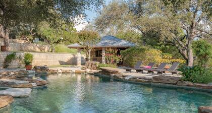 10,000 Sq.Ft Lux Estate on 650 Acres with Amazing Pool, Spa & Hill Country Views