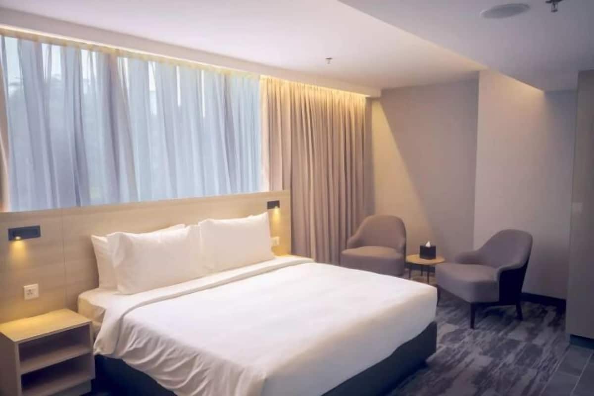 1 chambre, matelas mémoire de forme, minibar