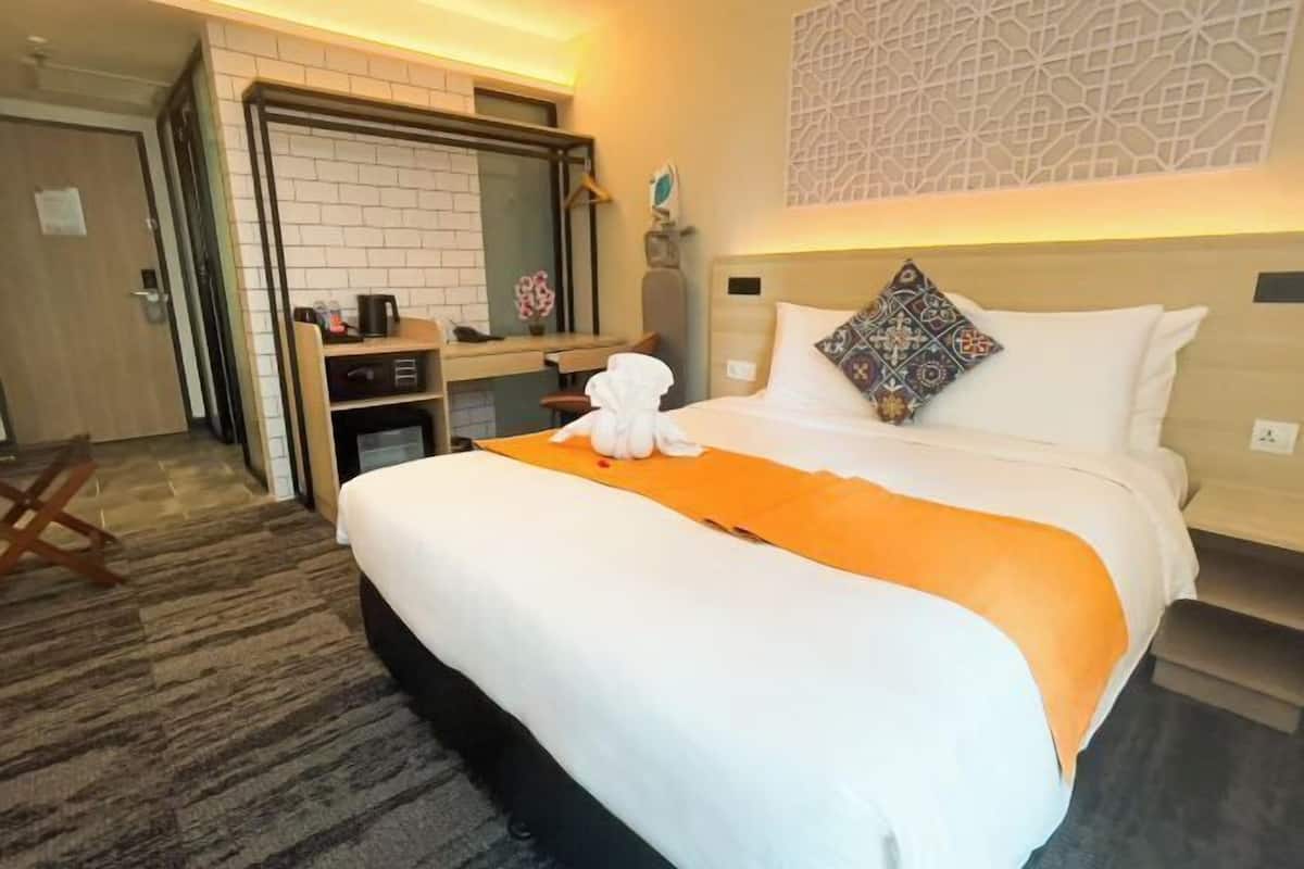 1 chambre, matelas mémoire de forme, minibar