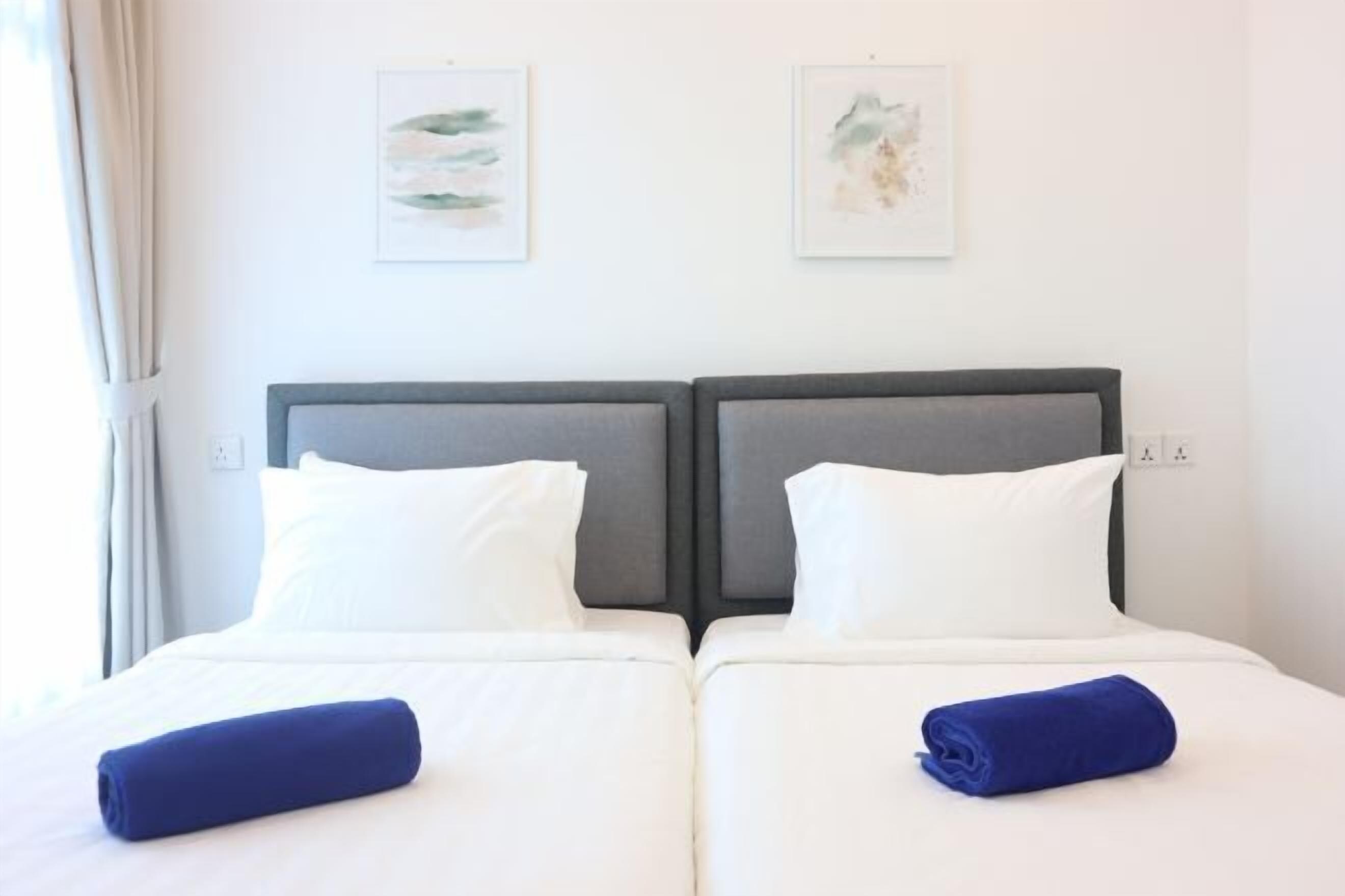 Individually decorated, individually furnished, desk, laptop workspace