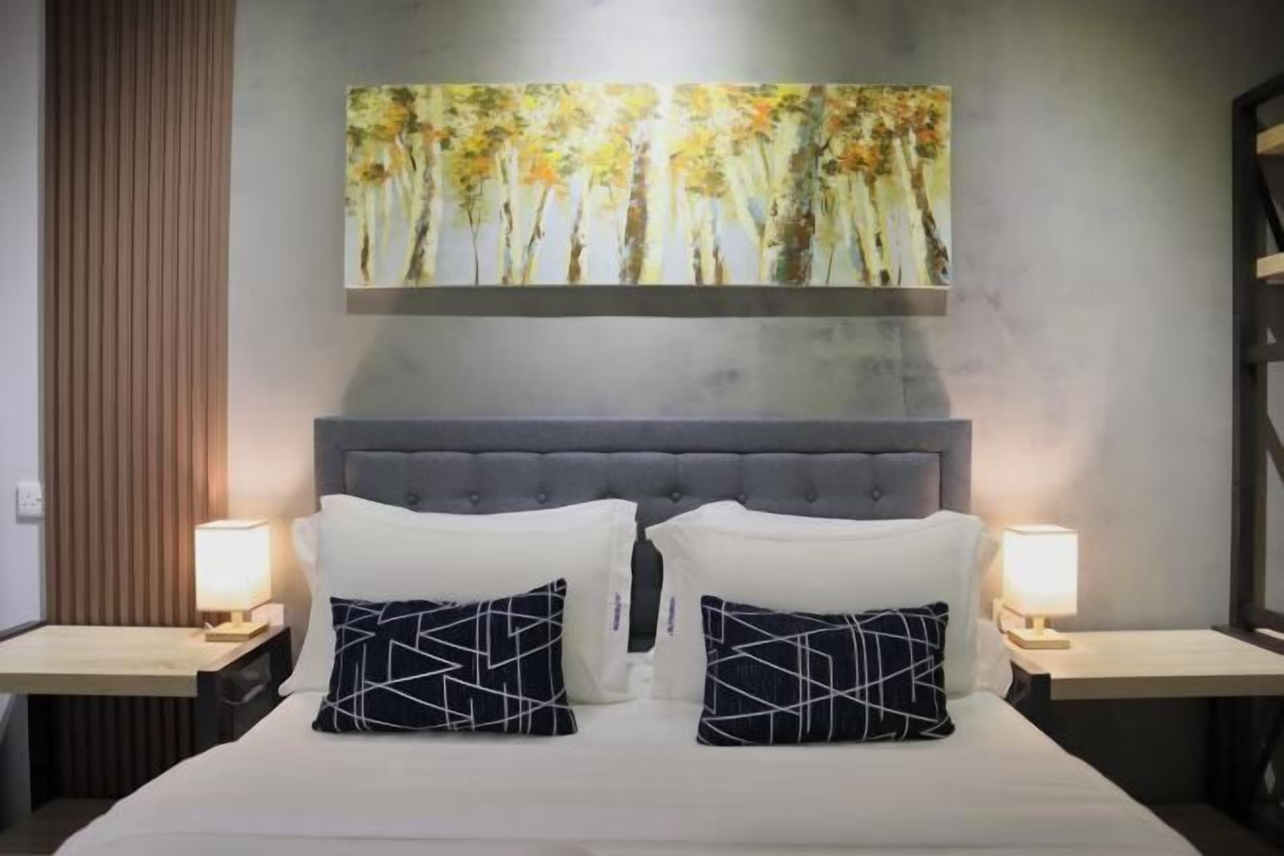 Individually decorated, individually furnished, desk, laptop workspace