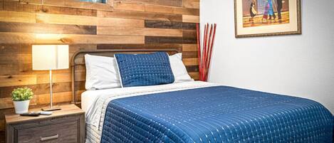 1 slaapkamer, een bureau, gratis wifi, beddengoed