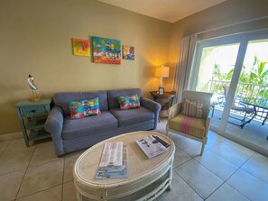 Condo, 2 Bedrooms | Living room - Harbour House at the Inn Unit 305 by Coastal Vacation Properties (Fort Myers Beach)