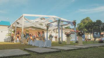 Outdoor wedding area