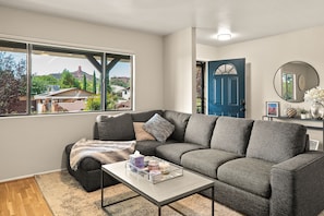 Smart TV, fireplace, video games, books