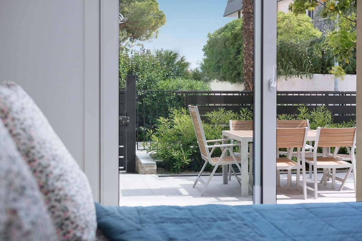 Design-Apartment, Stadtblick | 2 Schlafzimmer, Bügeleisen/Bügelbrett, kostenloses WLAN, Bettwäsche