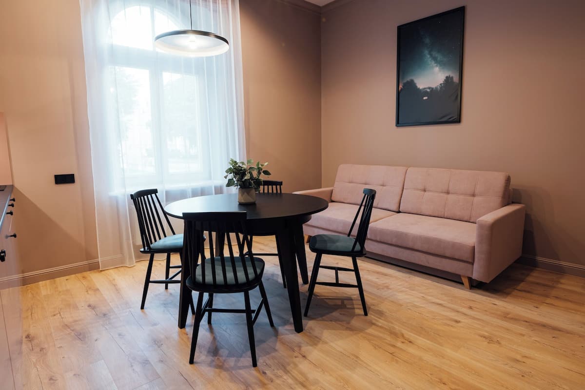 Deluxe suite | Woonruimte | Een 51-inch ledtelevisie met kabelzenders, een televisie en Netflix