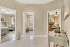 4 bedrooms, iron/ironing board, travel cot, WiFi