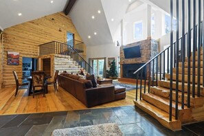 TV, fireplace, offices