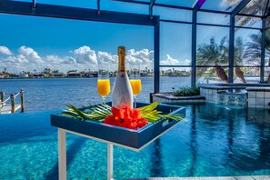 Outdoor pool, a heated pool