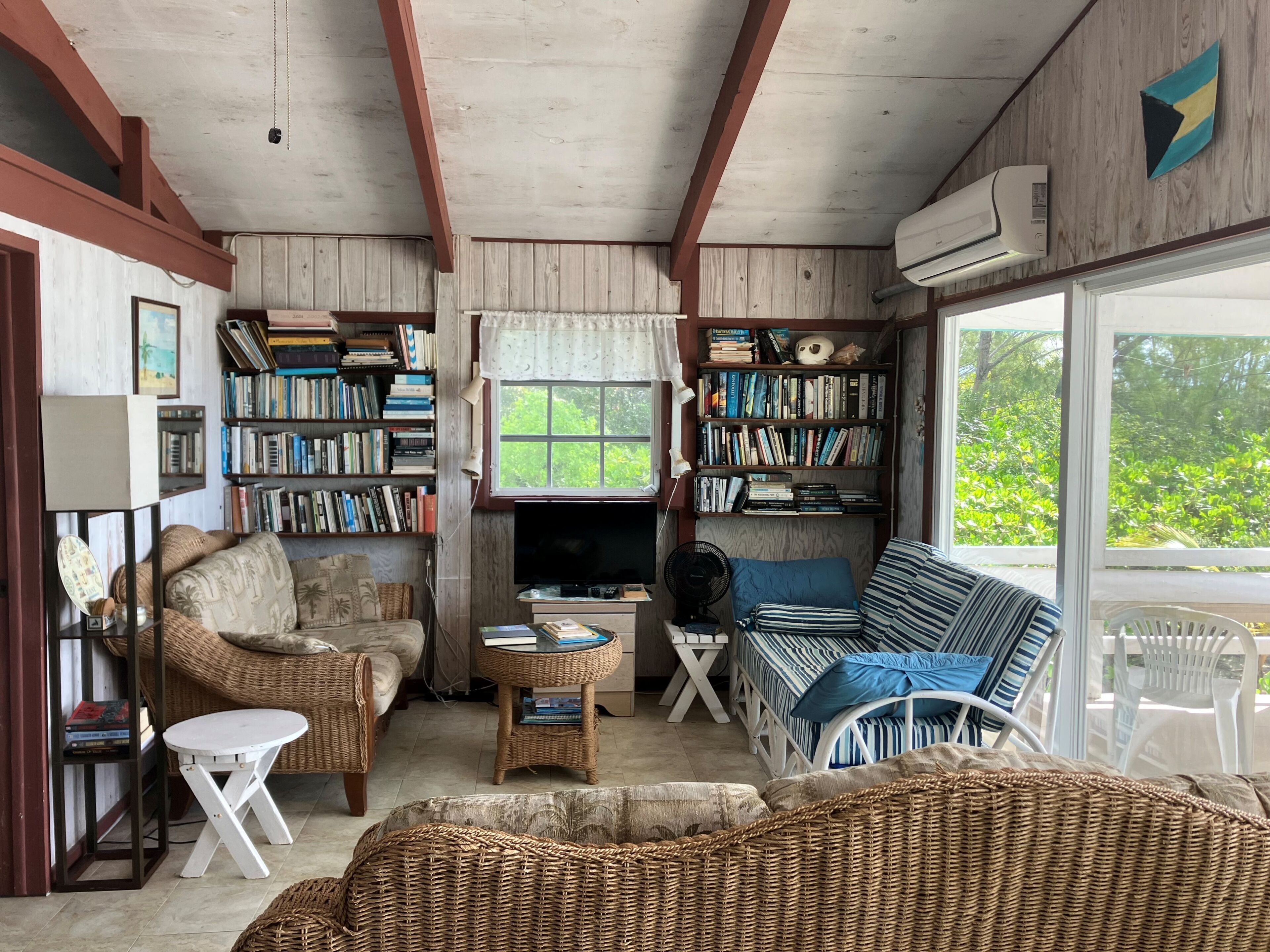 Smart-TV, DVD-spiller og bøker