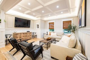 TV, fireplace, video games