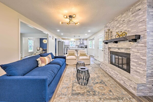 TV connectée, cheminée