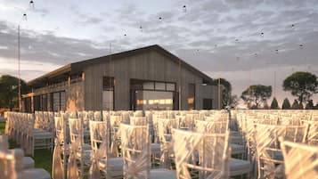 Outdoor wedding area