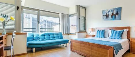 1 室のベッドルーム、旅行用ベビーベッド、WiFi、ベッドシーツ