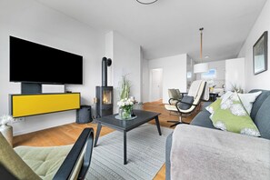 TV, fireplace, stereo