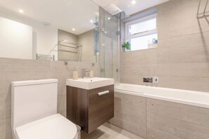 Bathtub, hair dryer