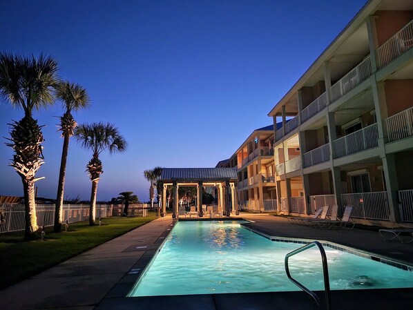 A heated pool