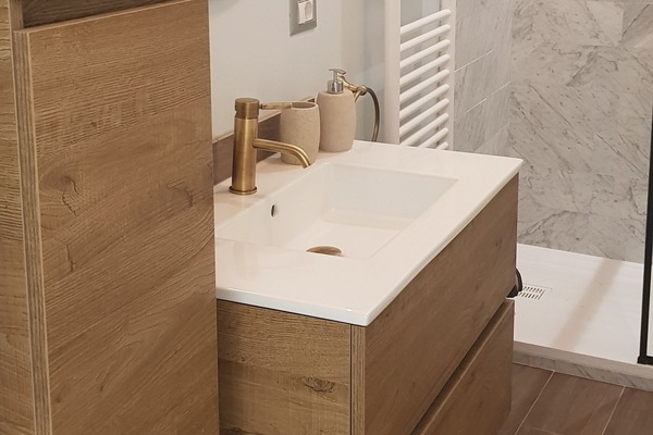 Regadera, secadora de cabello, bidet, toallas