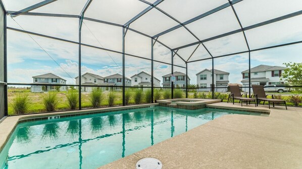 A heated pool