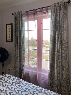 Blackout drapes, iron/ironing board, free WiFi