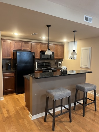 Fridge, microwave, oven, stovetop. Historic-Capital District Condo