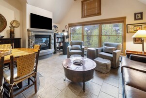 Standard Condo, 2 Bedrooms (Jackpine Lodge) | Living area | 32-inch flat-screen TV with cable channels, TV