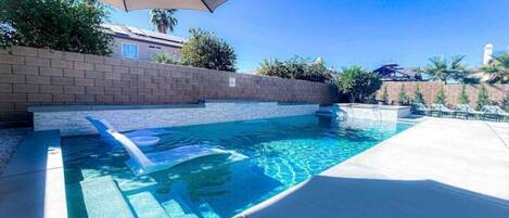 Outdoor pool, a heated pool