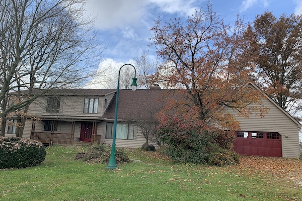 Spacious house in the middle of 25 acres.