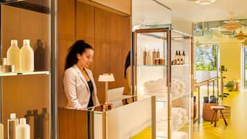 Couples treatment room(s), sauna, hot tub, body treatments, hydrotherapy
