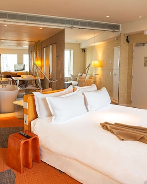 Premium bedding, pillow-top beds, in-room safe, desk