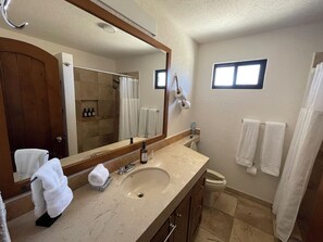 Shower, hair dryer, towels, soap - Newly remodeled 2br 2bth Condo (Los cabos)