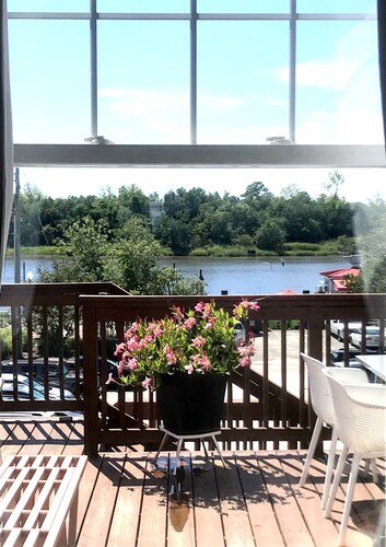 artsy downtown river view condo