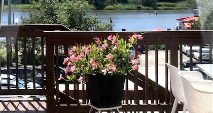 artsy downtown river view condo