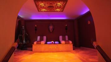 Behandelingskamers voor koppels, lichaamsbehandelingen, aromatherapie