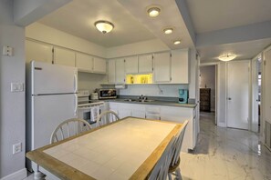 Fridge, microwave, stovetop, coffee/tea maker - 'The Palms' Cocoa Beach Condo: Walk to Beach! (Cocoa Beach)