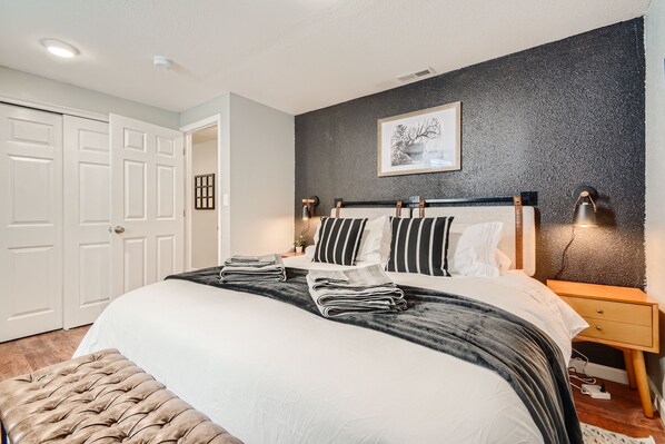 2 chambres, lit parapluie, Wi-Fi gratuit, draps fournis