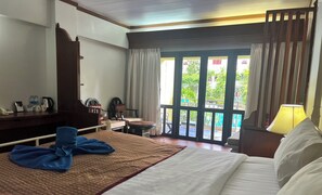 Superior Double Room, 1 King Bed, Non Smoking, Pool View | Living area | 32-inch LCD TV with cable channels, TV - MW Krabi Beach Resort (Krabi)