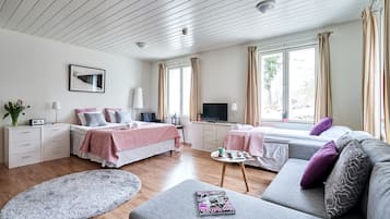 Estudio, cocineta | 3 habitaciones y ropa de cama hipoalergénica