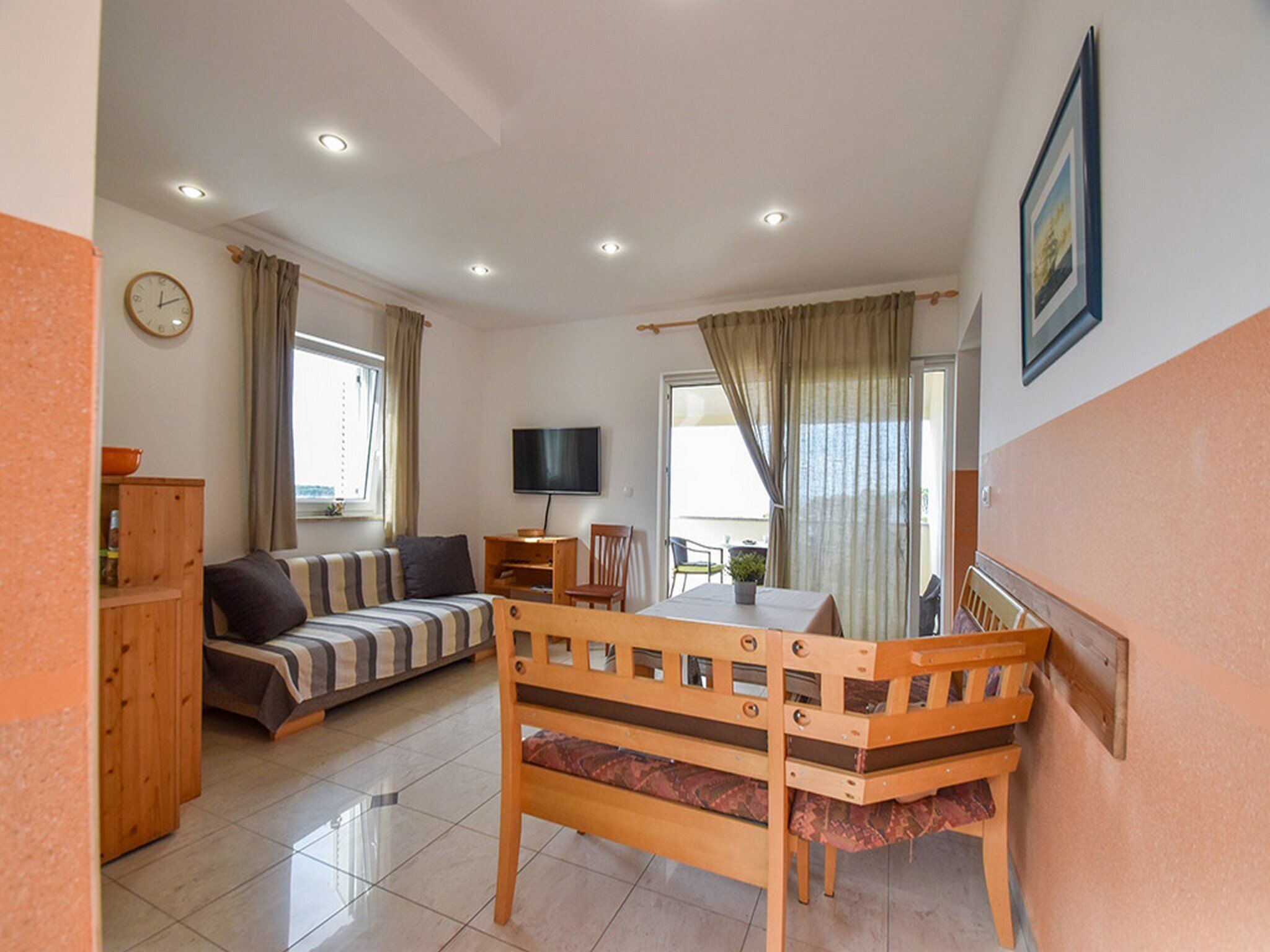 Apartment (Two Bedroom Apartment with Terrace an) | Wohnzimmer | Fernseher