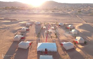 Aerial view - Room-over Night at Merzouga Sahara Deser (Rissani)