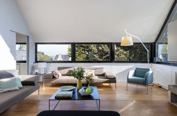 Televisión, chimenea, tenis de mesa y libros 