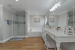 Bathtub, hair dryer, towels