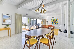 Dining - Furnished Patio + Pool Access: Palm Springs Condo (Palm Springs)