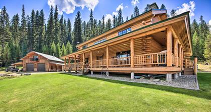 Waterfront Log Home w/ 95 Acres on Yaak River