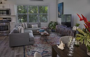 55-inch Smart TV with digital channels, TV - The Hideaway Hull Bay (St. Thomas)