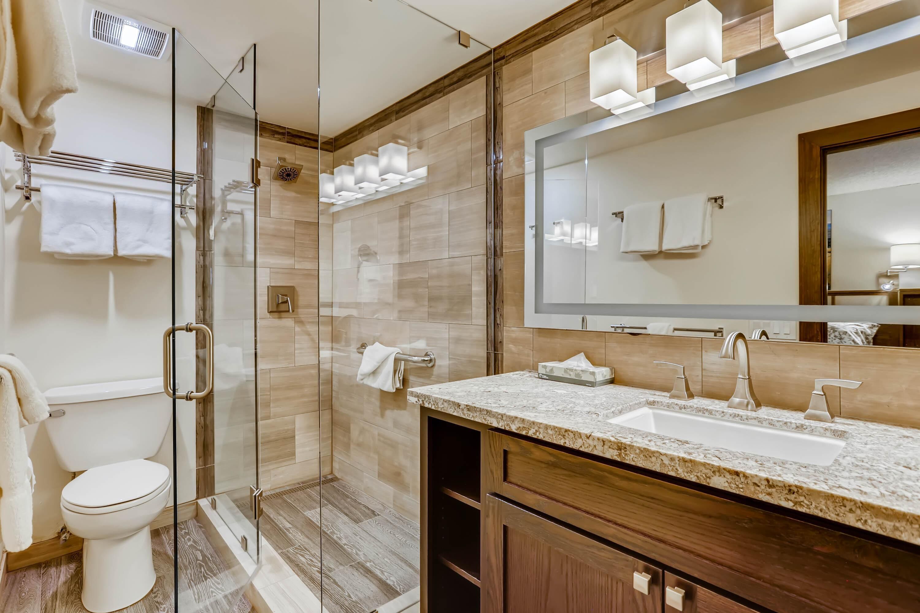 Leilighet, 1 queensize-seng med sovesofa (Lift House Lodge, Pet Friendly, Premi) | Bad