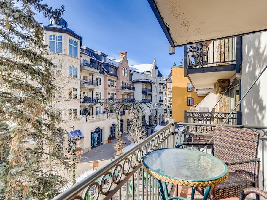 Studio, 1 queensize-seng med sovesofa (Lift House Lodge, Vail Lionshead Stud) | Balkong